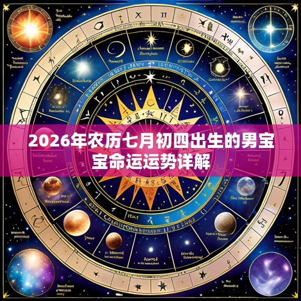 2026年农历七月初四出生的男宝宝命运运势详解