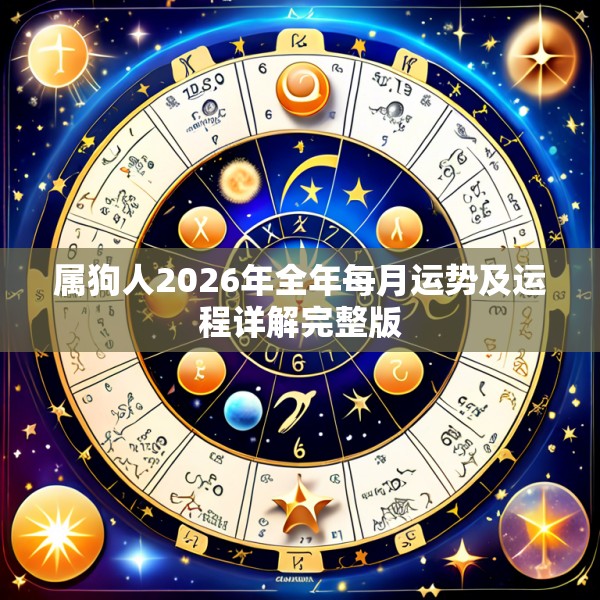 属狗人2026年全年每月运势及运程详解完整版