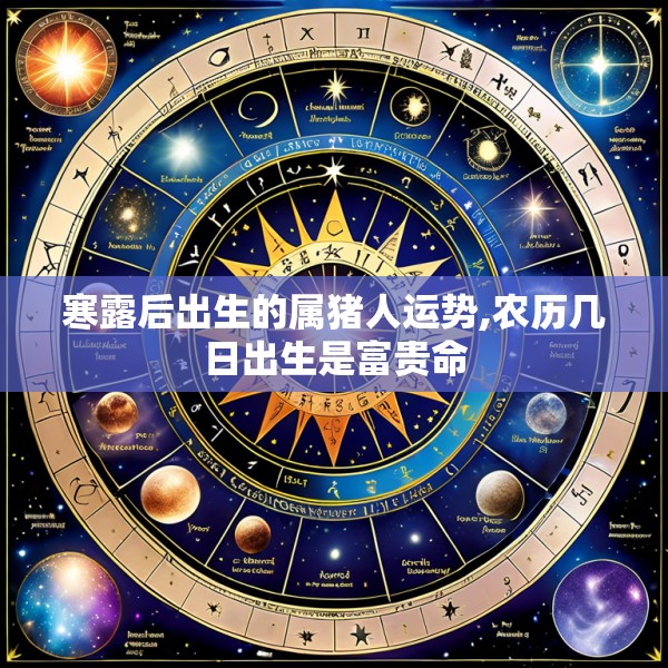 寒露后出生的属猪人运势,农历几日出生是富贵命