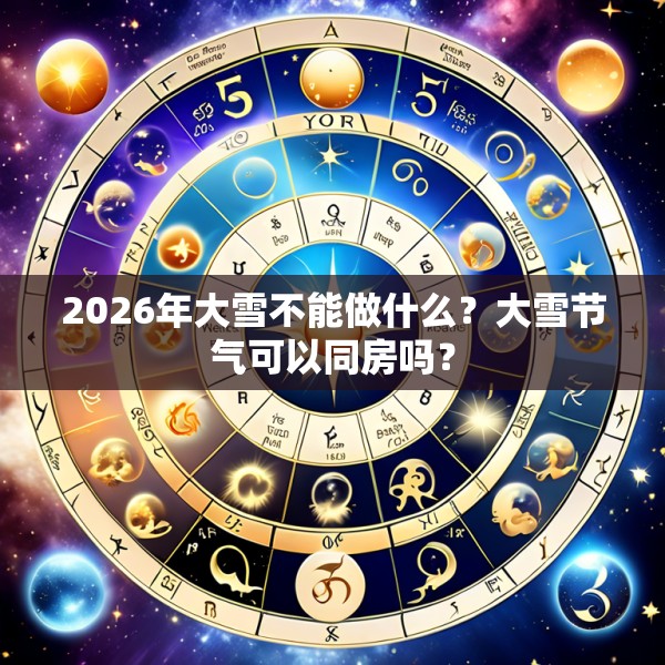 2026年大雪不能做什么?大雪节气可以同房吗?