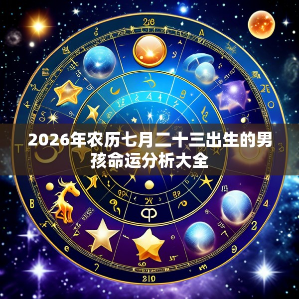 2026年农历七月二十三出生的男孩命运分析大全