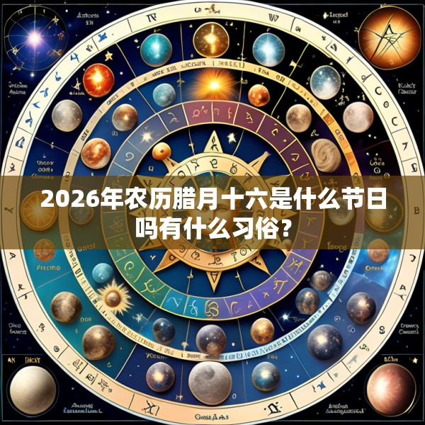 2026年农历腊月十六是什么节日吗有什么习俗？