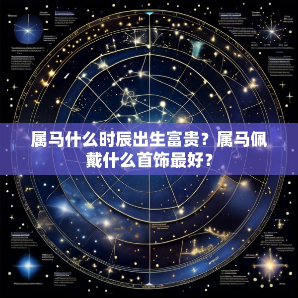 属马什么时辰出生富贵？属马佩戴什么首饰最好？