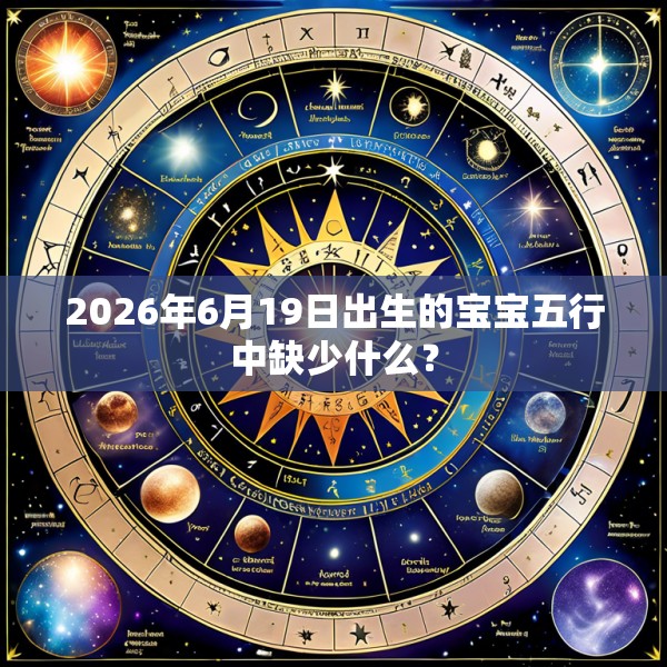 2026年6月19日出生的宝宝五行中缺少什么？