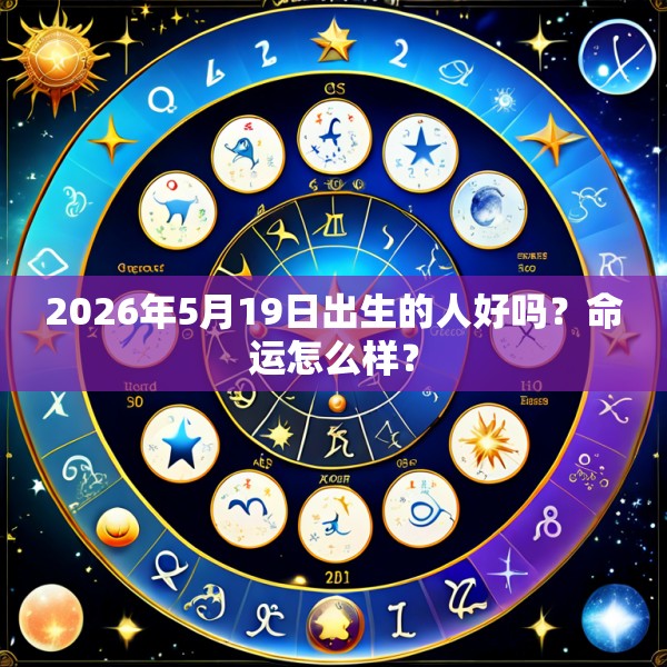 2026年5月19日出生的人好吗?命运怎么样?