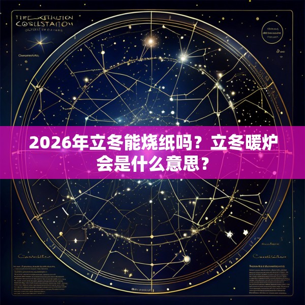 2026年立冬能烧纸吗?立冬暖炉会是什么意思?