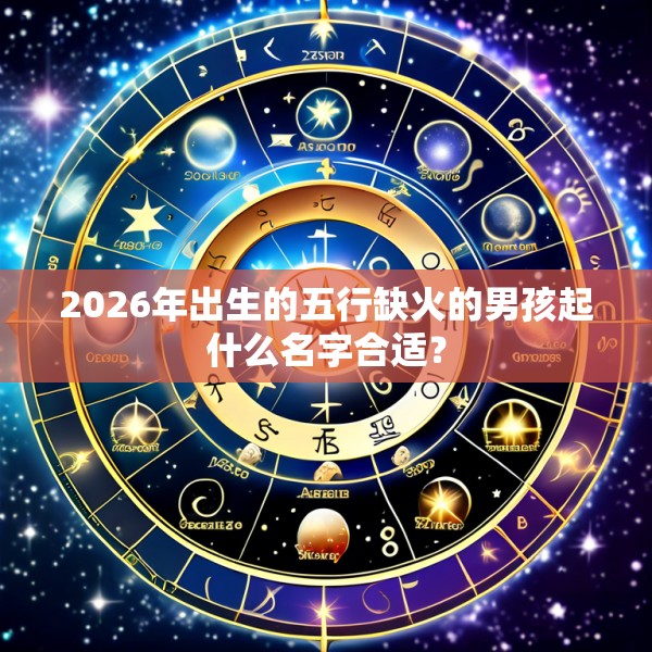2026年出生的五行缺火的男孩起什么名字合适？