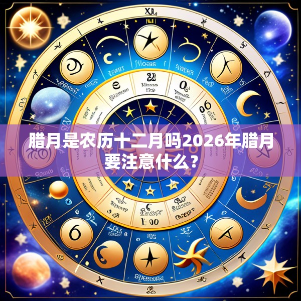 腊月是农历十二月吗2026年腊月要注意什么？