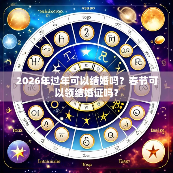 2026年过年可以结婚吗？春节可以领结婚证吗？
