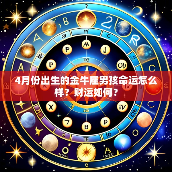 4月份出生的金牛座男孩命运怎么样？财运如何？