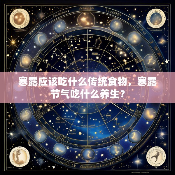 寒露应该吃什么传统食物，寒露节气吃什么养生？