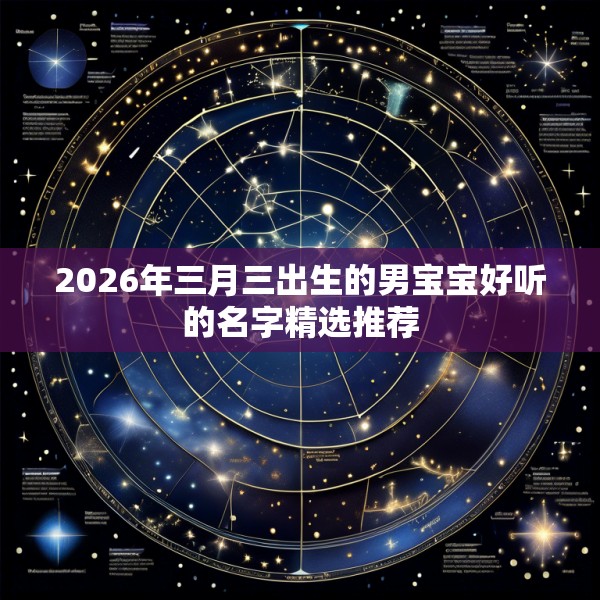2026年三月三出生的男宝宝好听的名字精选推荐