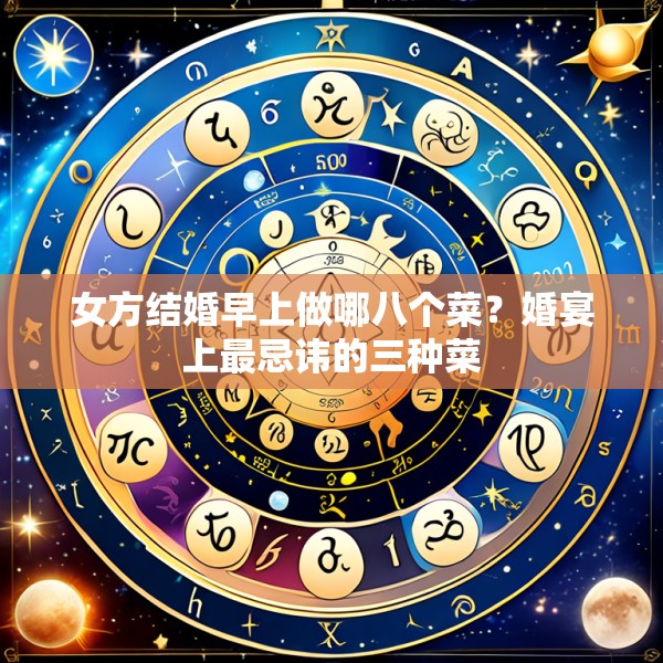 女方结婚早上做哪八个菜？婚宴上最忌讳的三种菜