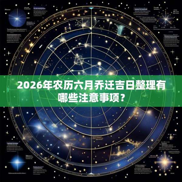 2026年农历六月乔迁吉日整理有哪些注意事项？
