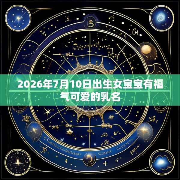 2026年7月10日出生女宝宝有福气可爱的乳名