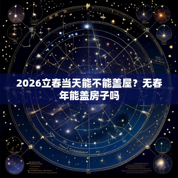 2026立春当天能不能盖屋？无春年能盖房子吗