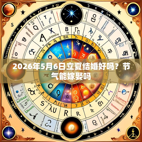 2026年5月6日立夏结婚好吗？节气能嫁娶吗