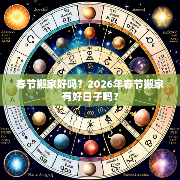 春节搬家好吗？2026年春节搬家有好日子吗？
