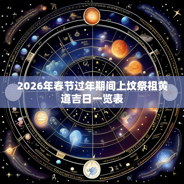 2026年春节过年期间上坟祭祖黄道吉日一览表