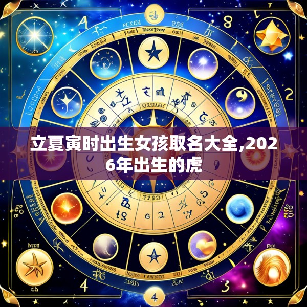 立夏寅时出生女孩取名大全,2026年出生的虎