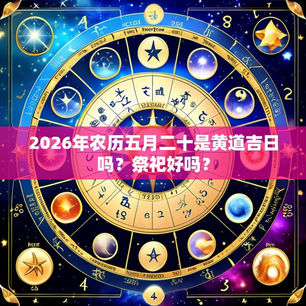 2026年农历五月二十是黄道吉日吗？祭祀好吗？