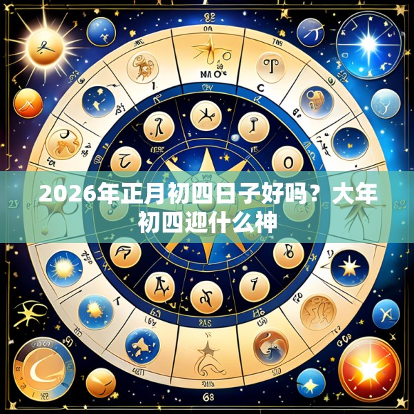 2026年正月初四日子好吗？大年初四迎什么神