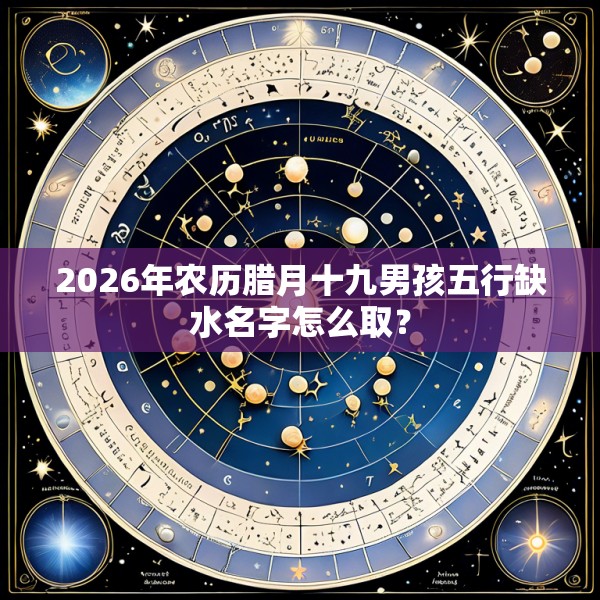 2026年农历腊月十九男孩五行缺水名字怎么取？
