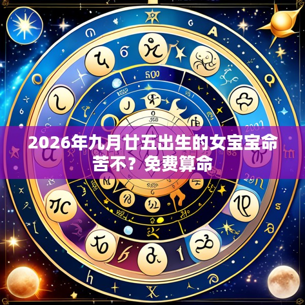 2026年九月廿五出生的女宝宝命苦不？免费算命