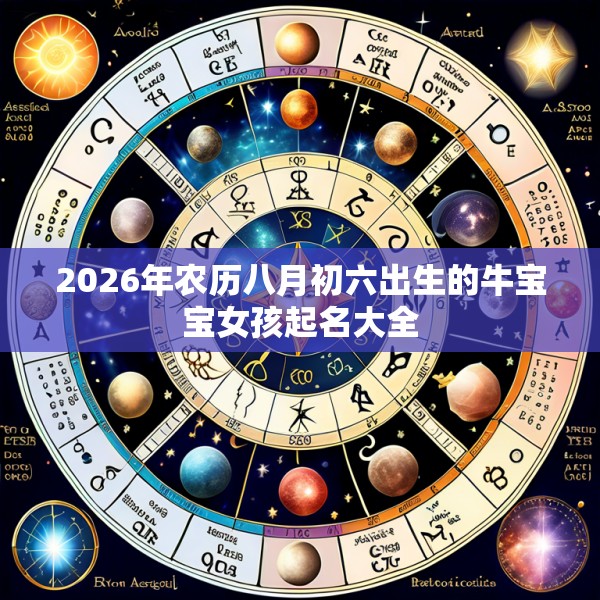 2026年农历八月初六出生的牛宝宝女孩起名大全