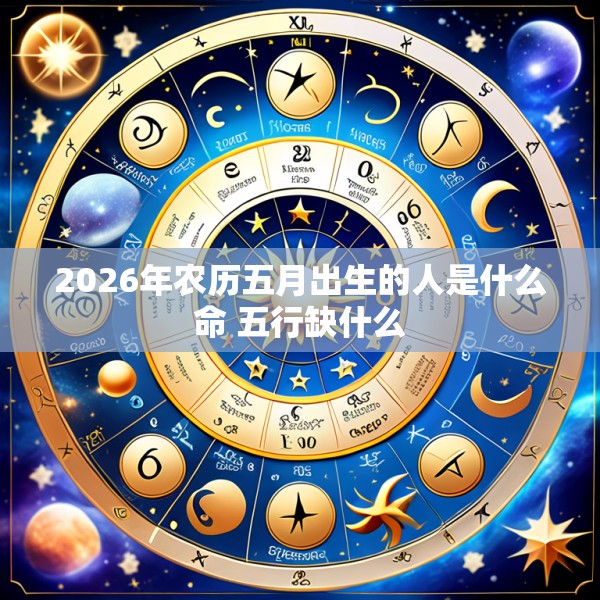 2026年农历五月出生的人是什么命 五行缺什么