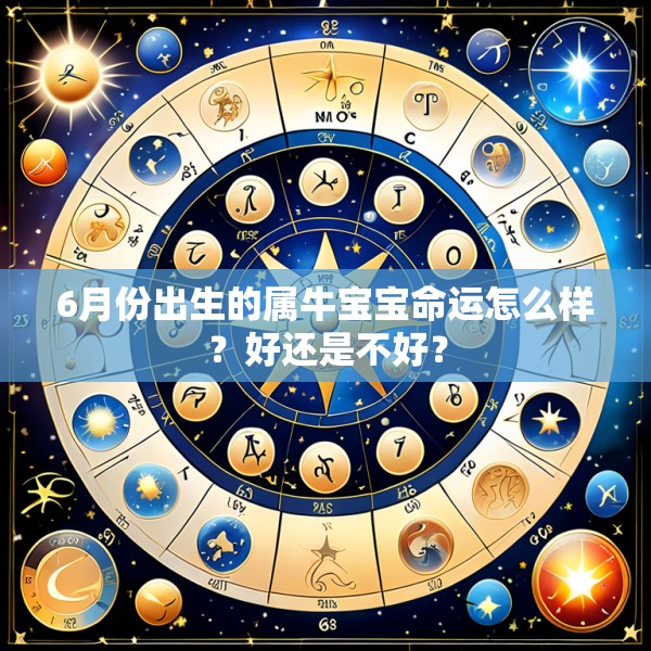 6月份出生的属牛宝宝命运怎么样?好还是不好?