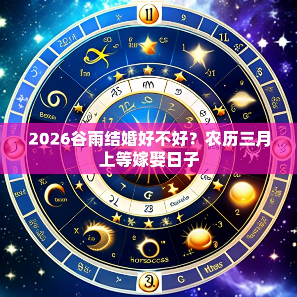 2026谷雨结婚好不好?农历三月上等嫁娶日子