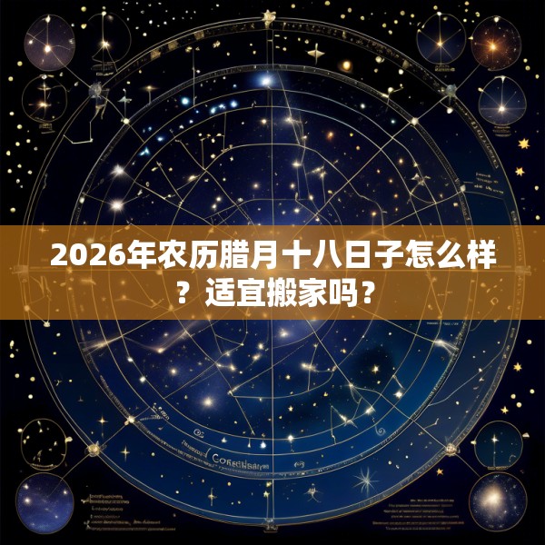 2026年农历腊月十八日子怎么样？适宜搬家吗？