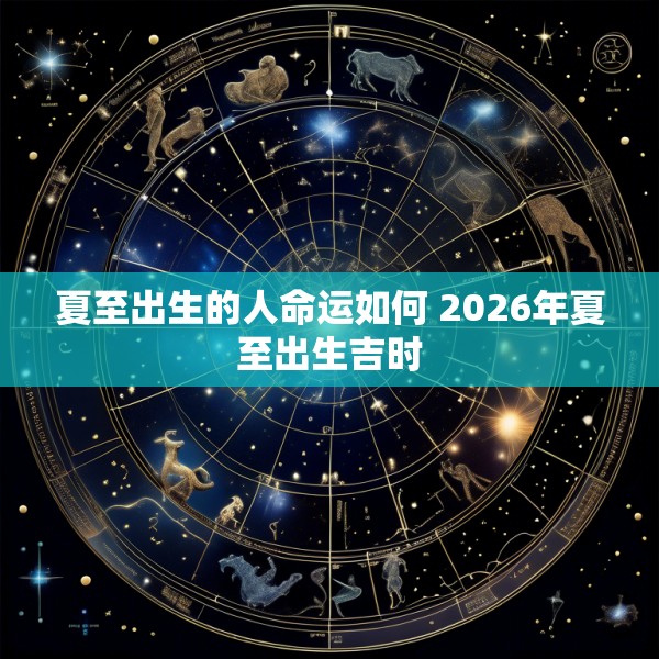 夏至出生的人命运如何 2026年夏至出生吉时