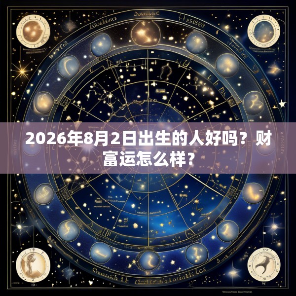 2026年8月2日出生的人好吗？财富运怎么样？