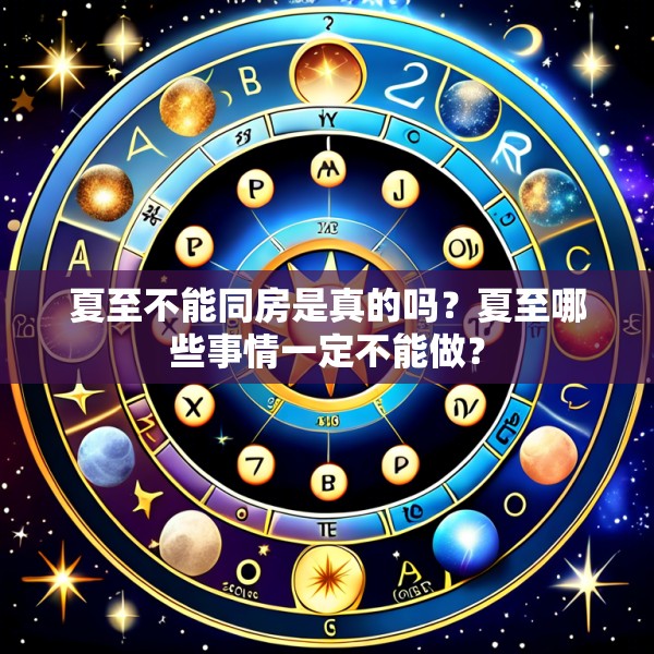 夏至不能同房是真的吗?夏至哪些事情一定不能做?