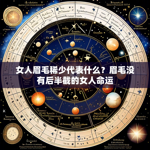 女人眉毛稀少代表什么？眉毛没有后半截的女人命运