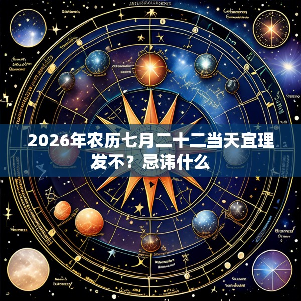 2026年农历七月二十二当天宜理发不？忌讳什么
