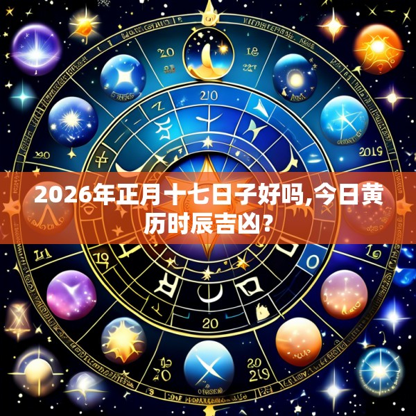 2026年正月十七日子好吗,今日黄历时辰吉凶？