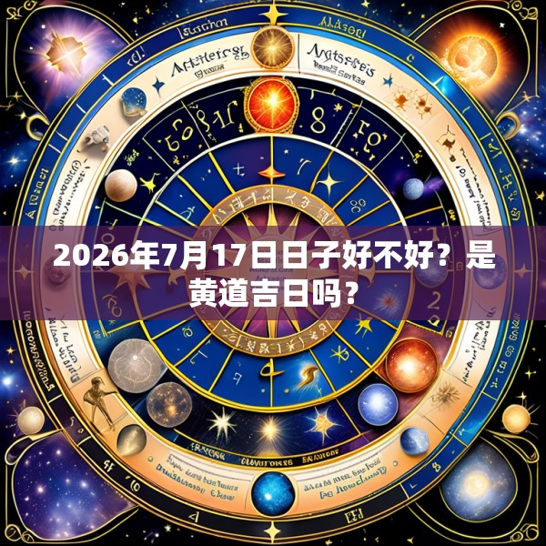 2026年7月17日日子好不好？是黄道吉日吗？
