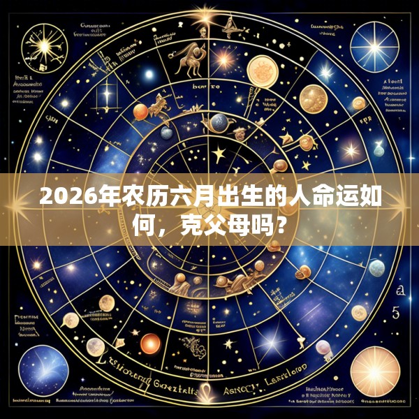 2026年农历六月出生的人命运如何,克父母吗?
