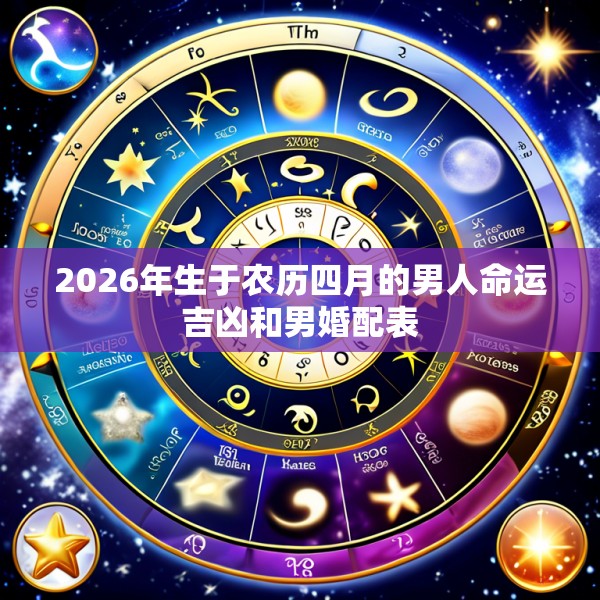 2026年生于农历四月的男人命运吉凶和男婚配表
