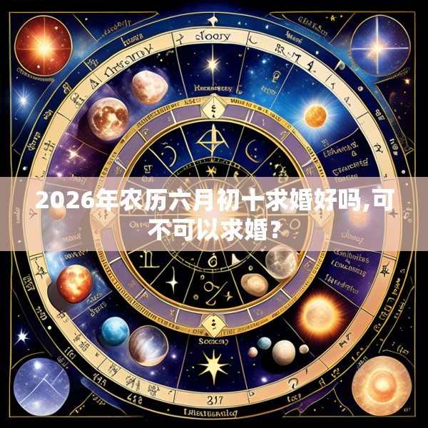 2026年农历六月初十求婚好吗,可不可以求婚?
