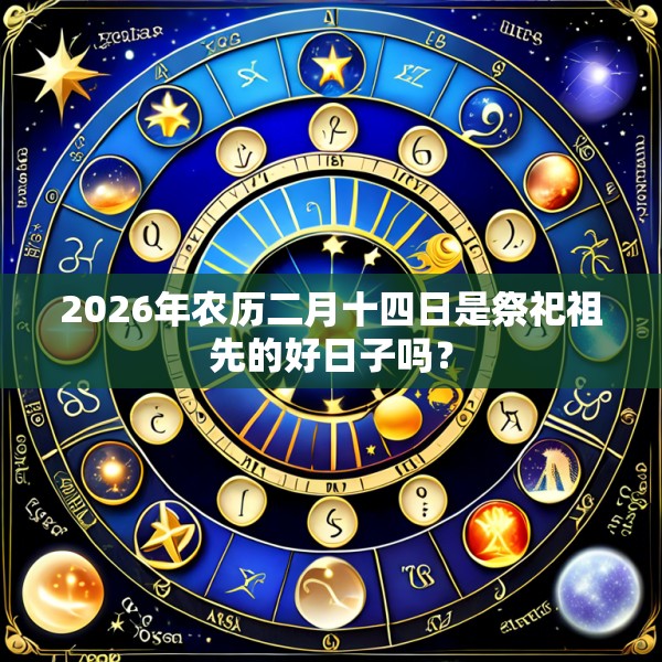 2026年农历二月十四日是祭祀祖先的好日子吗?