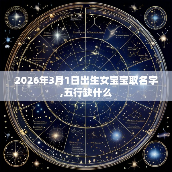 2026年3月1日出生女宝宝取名字,五行缺什么