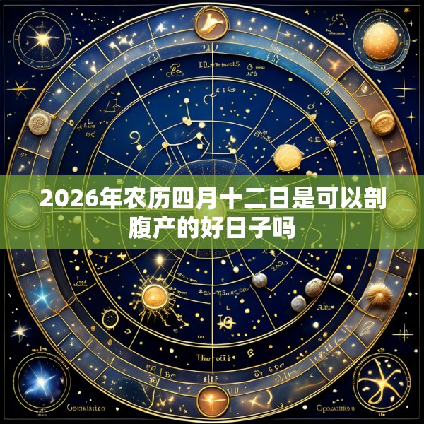 2026年农历四月十二日是可以剖腹产的好日子吗