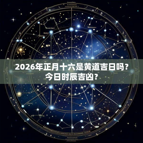 2026年正月十六是黄道吉日吗？今日时辰吉凶？