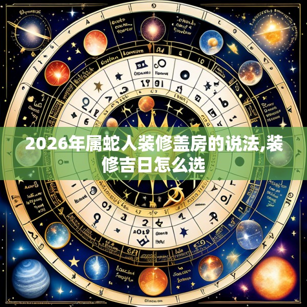 2026年属蛇人装修盖房的说法,装修吉日怎么选