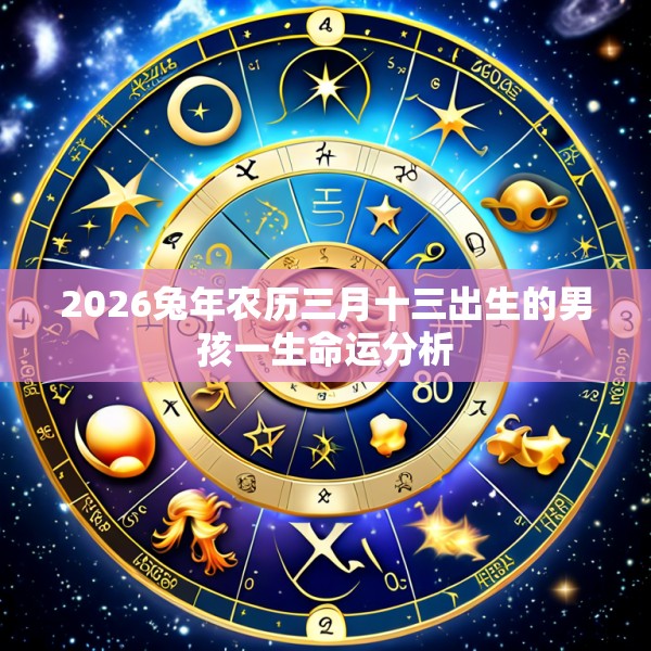 2026兔年农历三月十三出生的男孩一生命运分析