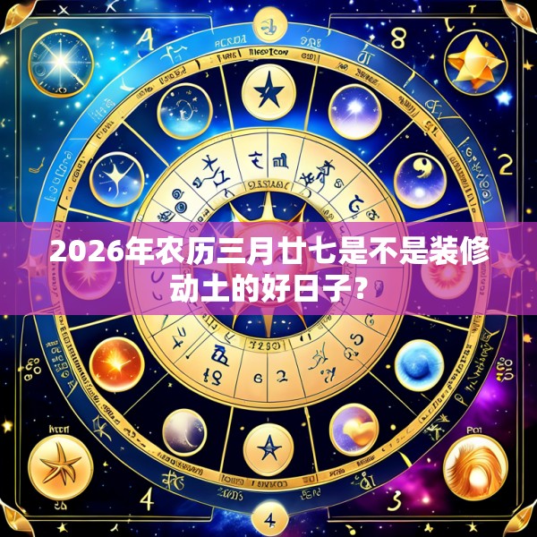 2026年农历三月廿七是不是装修动土的好日子？